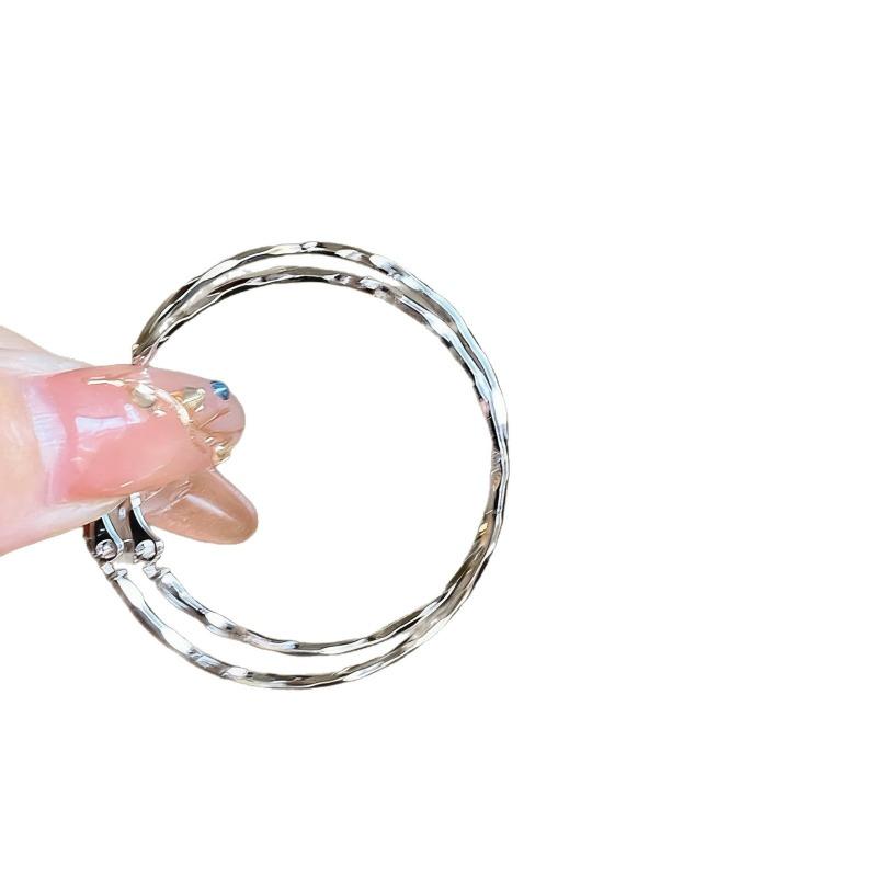 High-end Large Hoop Earrings with Extremely Thin Ear Wires, Elegant Ear Ornaments