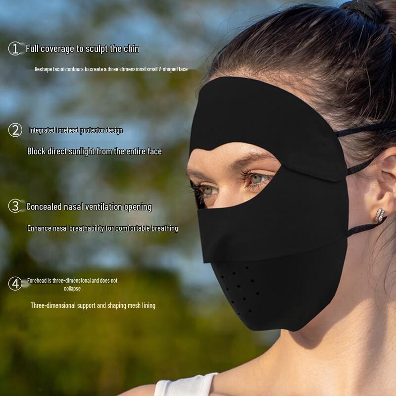 Summer Ice Silk Full Face Sun Protection Mask