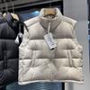 Export to Europe, foreign-style white duck down, down vest, new women's stand-up collar, thickened vest, sleeveless outer wear