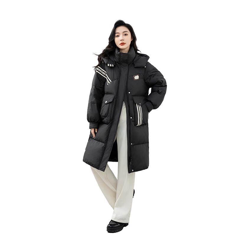 YAYA Women's 2024 Long Hooded Down Jacket