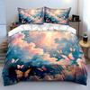 Butterfly Cloud Dreamy Decor Set Soft Comfortable Duvet Cover Bedding Set Included 1*Duvet Cover & 2*Pillowcases, Gift