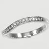 CARTIER Ballerina curve Ring Pt950Platinum/diamond #4.1(US Size) 2.87g Women Used