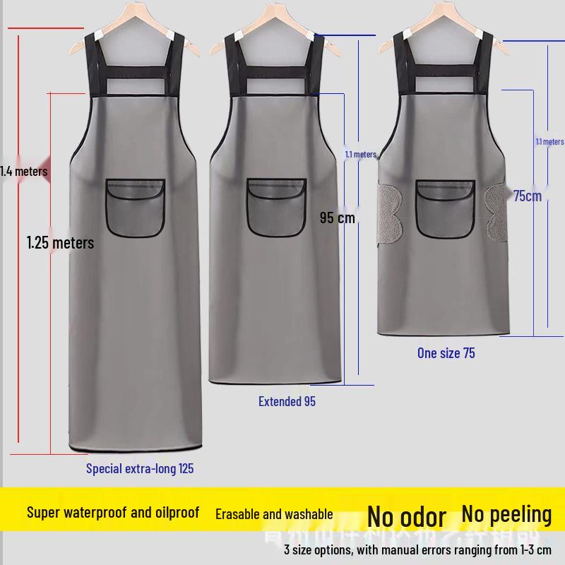 Waterproof Oil Apron - Adult Size for Kitchen, Seafood Cooking, Dishwashing, and Restaurant Work