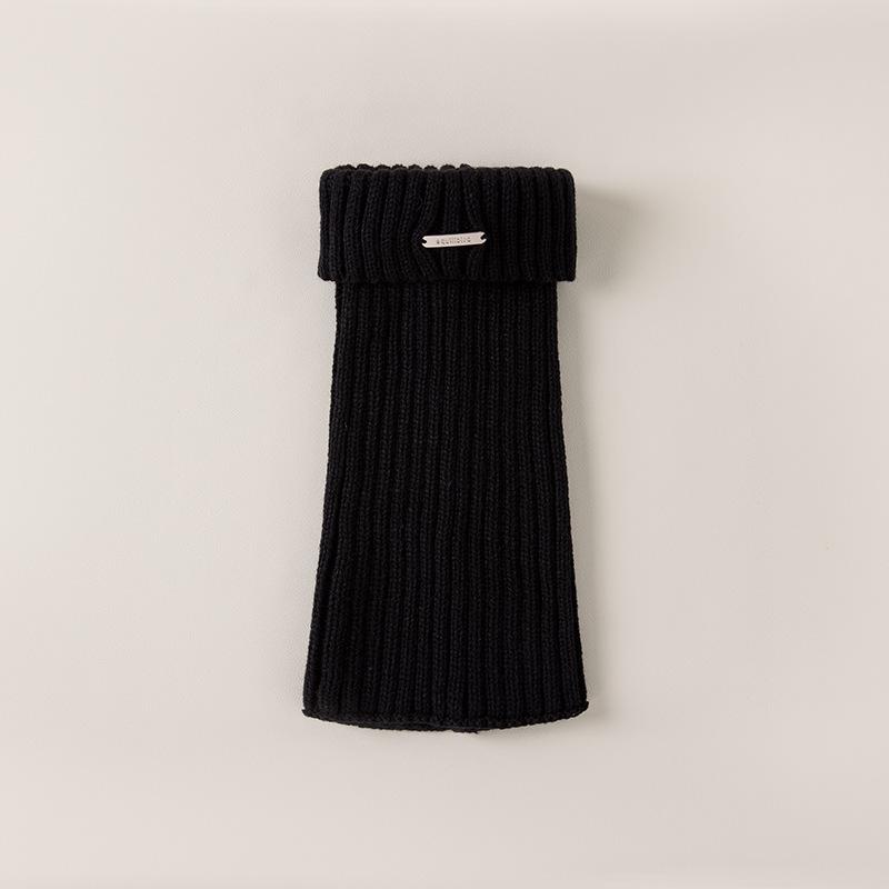 Y2K Harajuku Stil Einfarbige Gestrickte Beinwärmer: Warme lange Socken & Überschuhe für Herbst/Winter