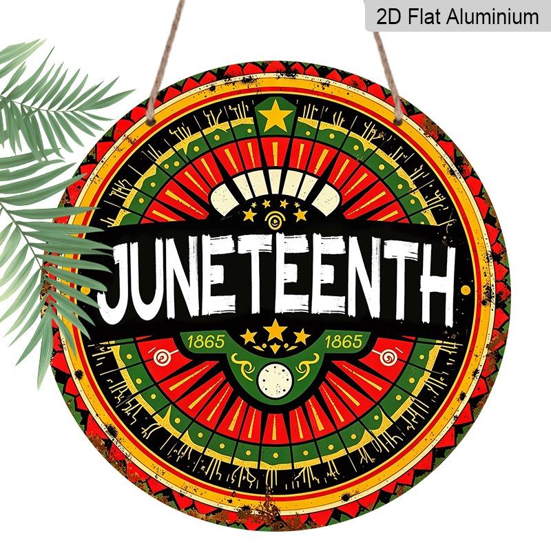 

2D Flat Aluminum Wall Hangings with A Juneteenth Theme Are Available in Various Sizes. Featuring African-inspired Patterns and Star Motifs, They Are 7.87×7.87inch