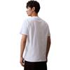 Calvin Klein Letter Print Casual Crew Neck Short Sleeve T-Shirt Unisex Tops Moonlight-White 40KC837-YAA