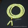 Russian White Beeswax Beads Buddhist Rosary: Multi-strand Bracelet Necklace with Hundred Flowers Amber Design