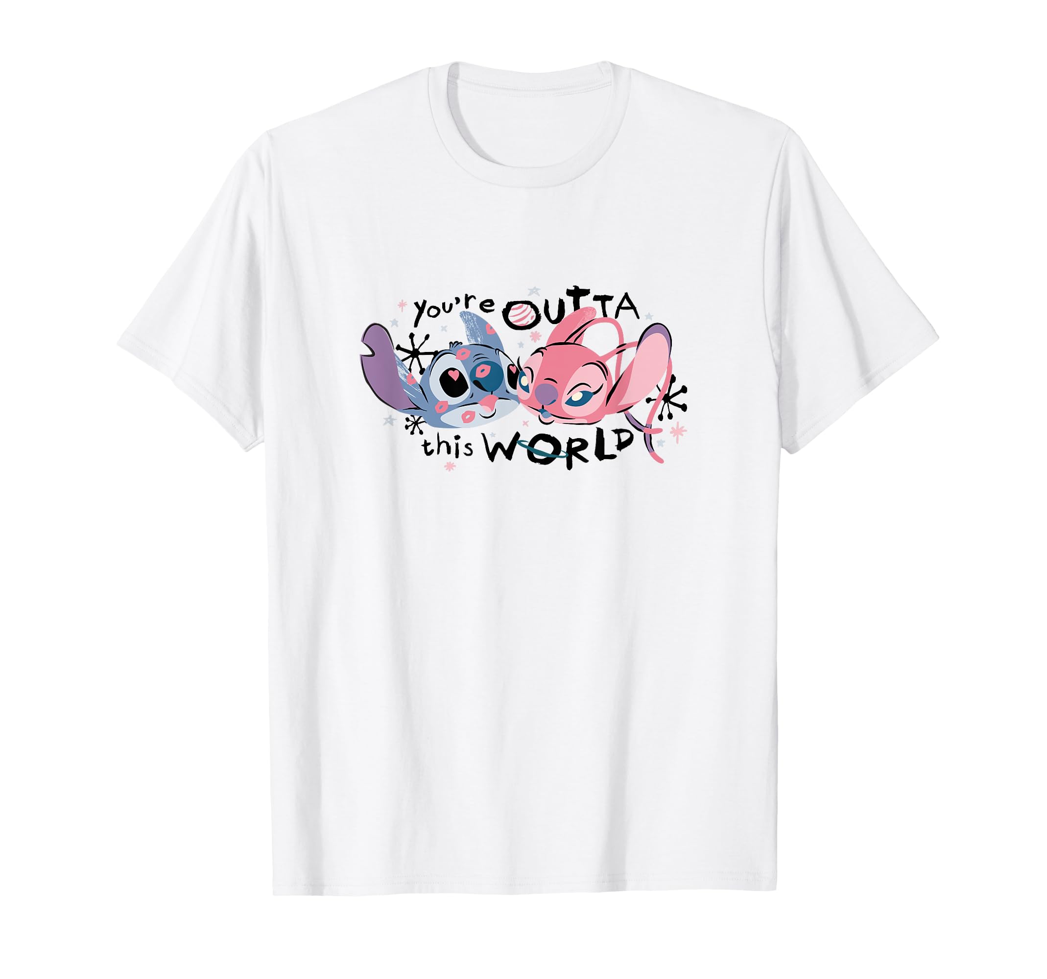

Disney Lilo & Stitch Valentine s Day Stitch Angel Face T-Shirt