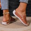 Fashion 2025 Summer Basic Women's Slippers Fashion Open Toe Casual Slippers Women New Outdoor Plus Size Best Seller Flat SlippersZapatos