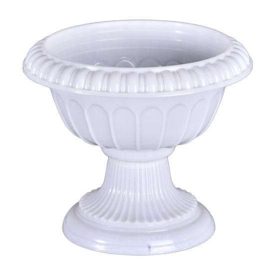

Vintage Tall Planter Plastic Urn Vase Flowerpot with Pedestal Base Indoor Outdoor Retro Decorative Plant Pot for Garden Front Porch Patio Home Wedding 14cm