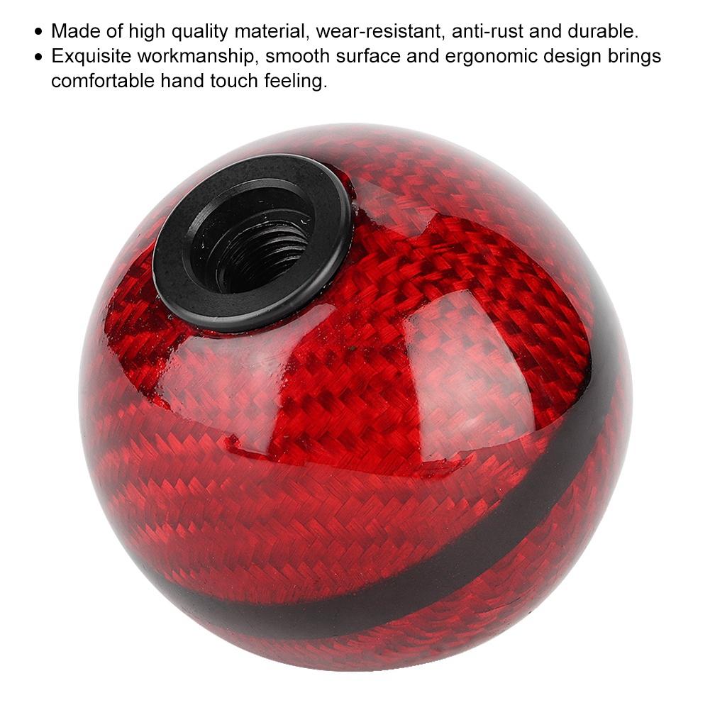 Universal Carbon Fiber 6 Speed Car Gear Shift Knob Head Shifter Lever