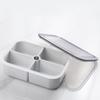Kitchen Fridge Organizer Microwave Oven Safe Crisper Drain Box PP Plastic 1.4L Food Storage Meal Prep Containers Removable