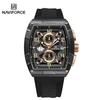 Creative Barrel-Shaped Small Dial Men Wristwatch Waterproof Quartz Watches Chronograph Date Display Reloj Hombre