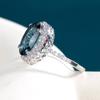 BELLA BOX Elegant Oval Zircon Lady's Finger Ring Party Gorgeous Wedding Anniversary Gift Good Quality Women Fashion Jewelry