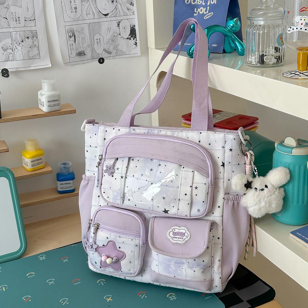 Schoolbagins College Style Cute Large Capacity Casual Backpack Female High School Student Junior High School Student Class School Bag Make-up Bag
