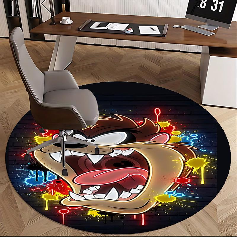Graffiti Taz Chair Mat - Round Carpet for Home Decor, Office, Living Room