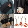 Zinc Alloy Keychain with Clear Dive Flag Sea Creature Keyring Pendant Fashionable Bag Accessory for Diver and Travelers