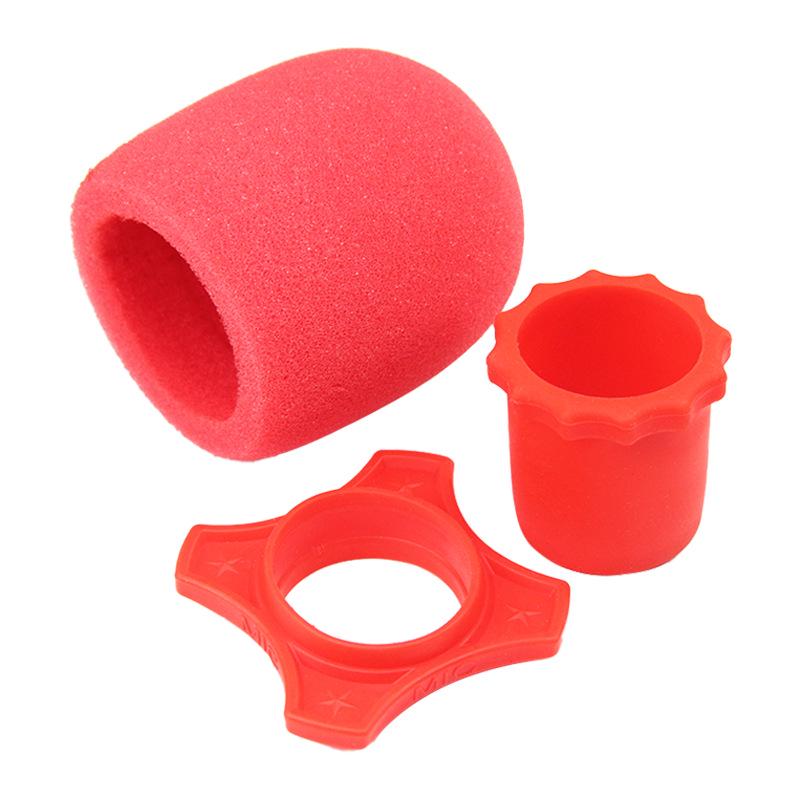 Universal Anti-Slip Microphone Rubber Sleeve - Anti-Fall & Anti-Roll Protection