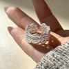 925 Silver Lace Trim Adjustable Rings For Women Engagement Luxury Quality Jewelry Accessories Jewellery Prevent Allergy