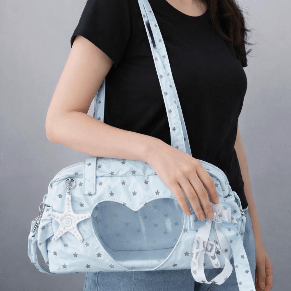 Large Capacity Lolita Handbag DIY Badge Display Transparent Shoulder Bag Leisure Activities