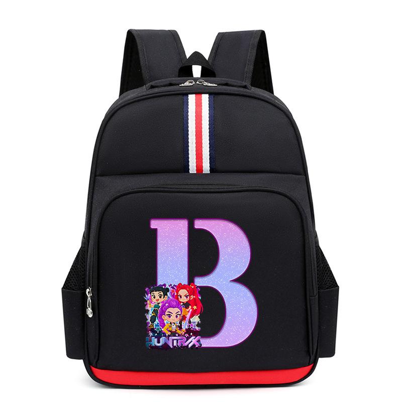Anime Cartoon 26 Letters Lightweight Children'S Backpack Large Capacity School Trend School Bag For Primary And Secondary School Students