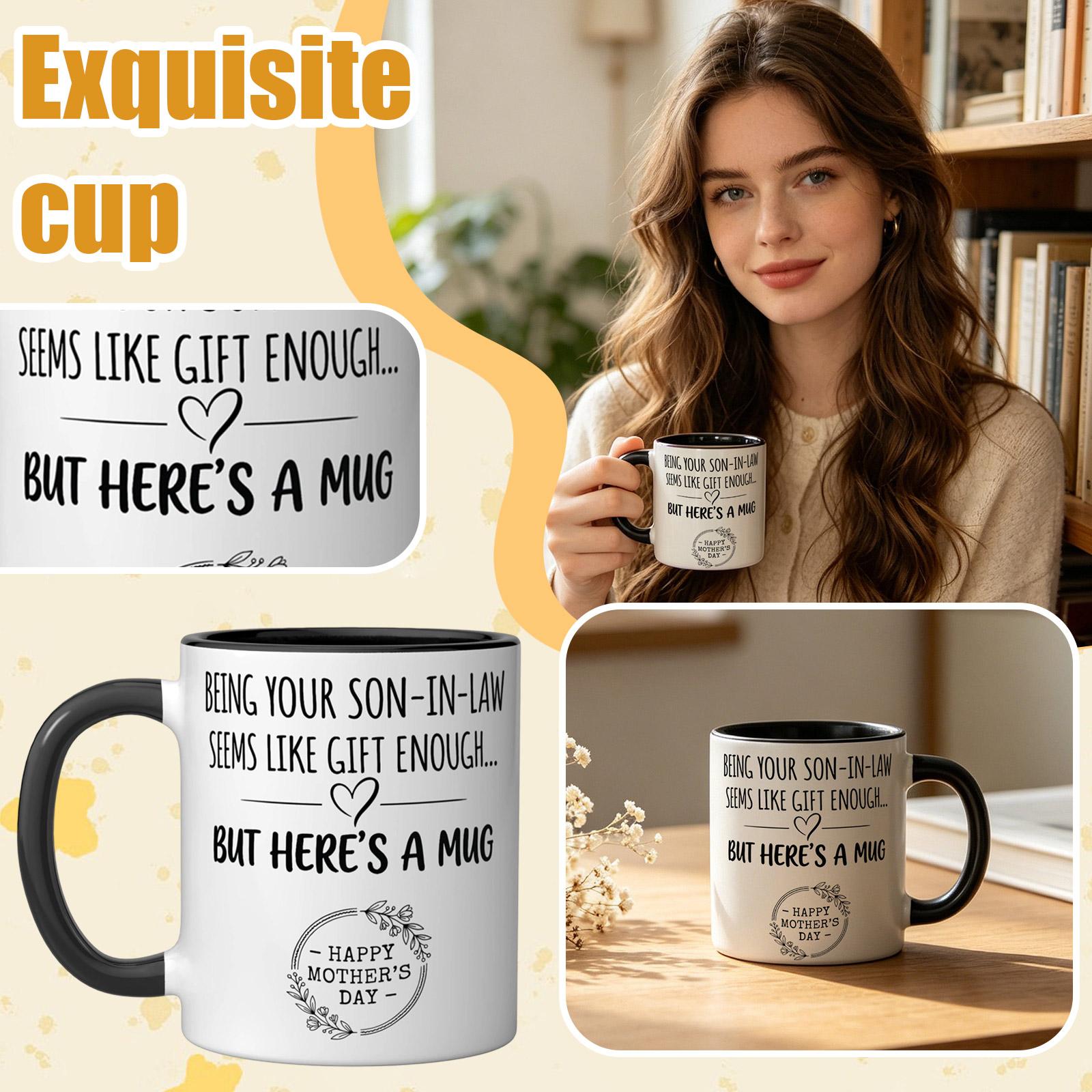 

Mother s Day Ceramic Mug, A Gift Given By The Son-in- One Size чёрный
