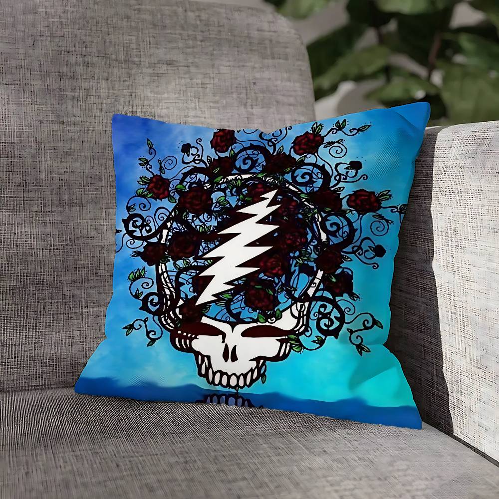G-Grateful Rock D-Dead Throw Pillow Case For 30x30cm 40x40cm 45x45cm 50x50cm 55x55cm Square Sofa Pillowcase Shell