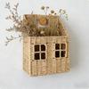 Woven Wall Basket Handwoven Organizer Fiber Hanging for Children's Room, Entryway