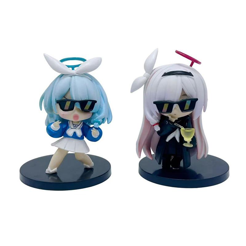 Blue Archive Anime Figurka Arona Prana Herní Postava Q Verze Kreslený Sběratelský Model Hračky Měnící Obličej Dárky