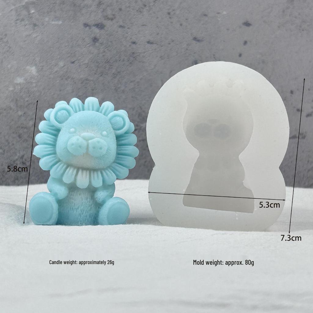 3D Lion Silicone Mold for Handmade DIY Candle, Aromatherapy Plaster, or Diffuser Stone Decoration