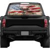 American Flag Truck Rear Window Decals - Deer Perforated Vinyl See-Through Stickers, Gifts For Men, Dad, Boyfriend, Truck Owners, Easy To Tall, UV