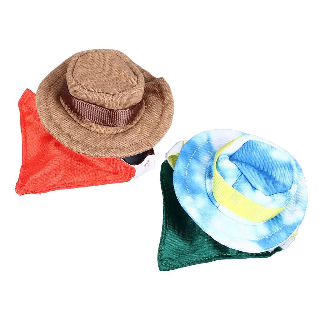 Bearded Dragon Cowboy Hat Adjustable Multifunction  Soft Reptile Bib Halloween Removable Bib Cute for Small Animal