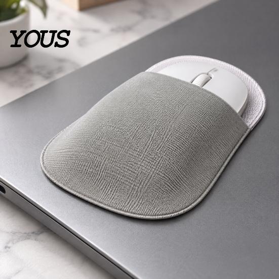 Protective Sleeve for Wireless Mouse Pouch, Self Adhesive Universal Storage Work from Home Bag, Lycra Fabric Large Opening Holder Laptop Computer