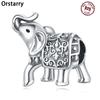 925 Silver Elephant Beads for Bracelets DIY Jewelry Making Cute Animal Charms Fine Gift Accessories Birthday Party Decor