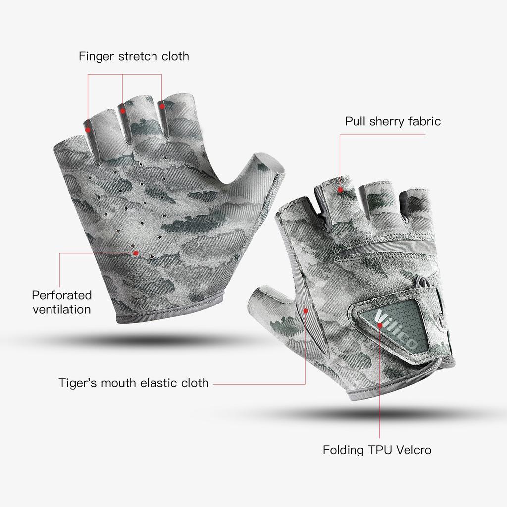 Protection Fishing Fingerless Gloves Sun Protection Gloves Men Women For Outdoor, Fishing, Kayaking, Hiking, Paddling