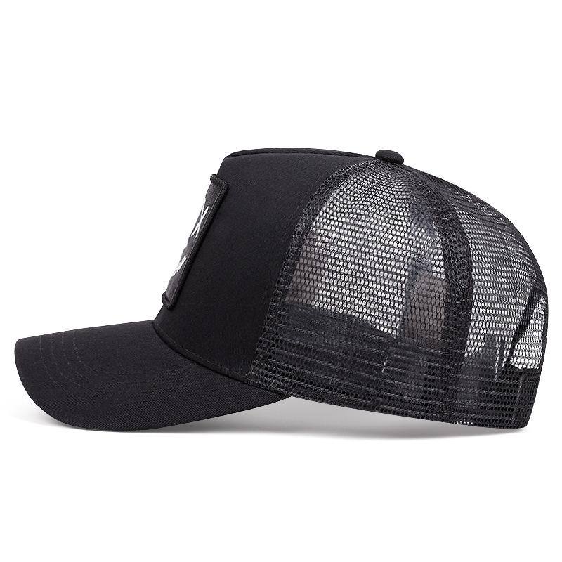 Unisex Ghost Face Embroidery Baseball Net Caps Spring and Summer Outdoor Adjustable Casual Hats Sunscreen Hat