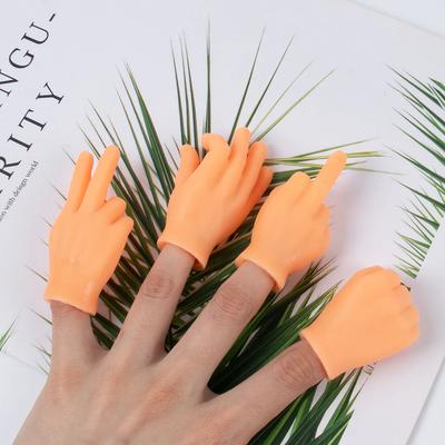 6 lustige Mini-Fingerhand-Gestenspielzeuge, neckische Katzen-Mini-Finger-Handpuppen aus Gummi, originelles Halloween-Geschenk für Kinder