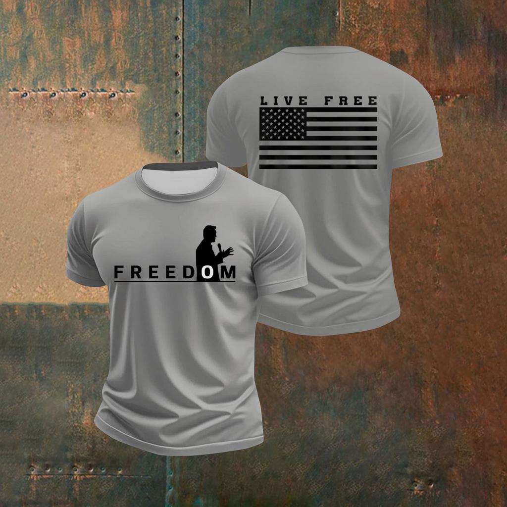 Мужская футболка с коротким рукавом с принтом Мужская свободная повседневная футболка с коротким рукавом