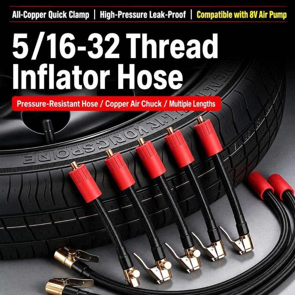 PVC Air Inflation Hose External Thread Quick Clamp Air Hose Pneumatic Accessories