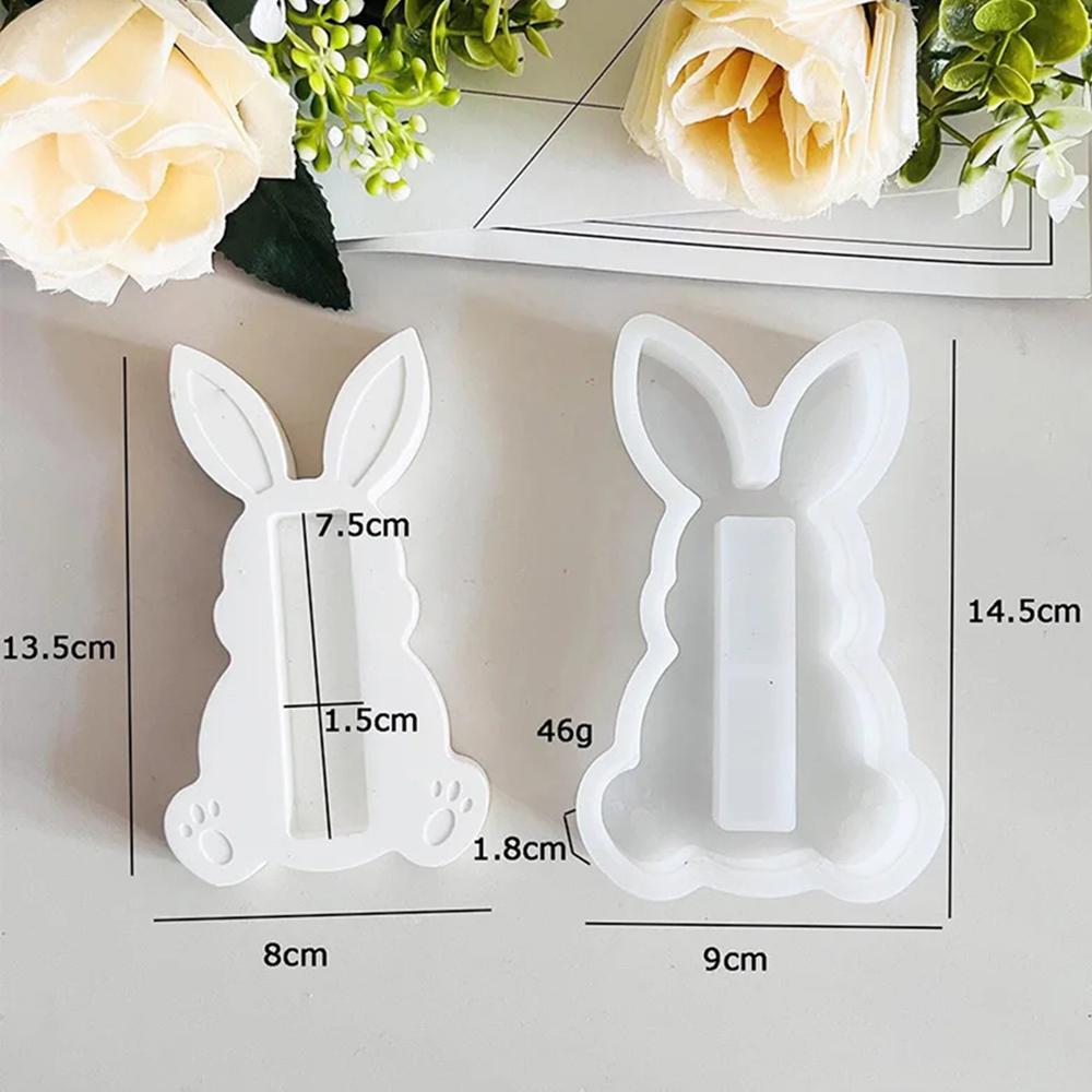 Easter Chocolate Bar Holder Silicone Mold Easter Bunny Silicone Mold Plaster Rabbit Chocolate Holder Casting Molds Home Decor