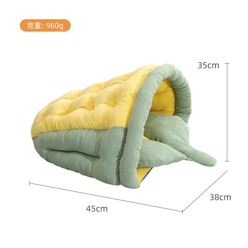 Maisförmiges Katzenbett Gemütliches Und Warmes Haustierbett Für Kleine Haustiere Niedliches Katzenbett Winterwärme