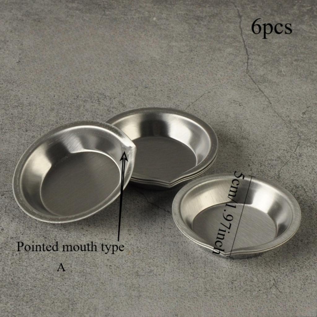 6 Stück Edelstahl Farbpaletten-Tabletts zum Mischen von Farbe, Aquarell-Malwerkzeuge, Farbpaletten