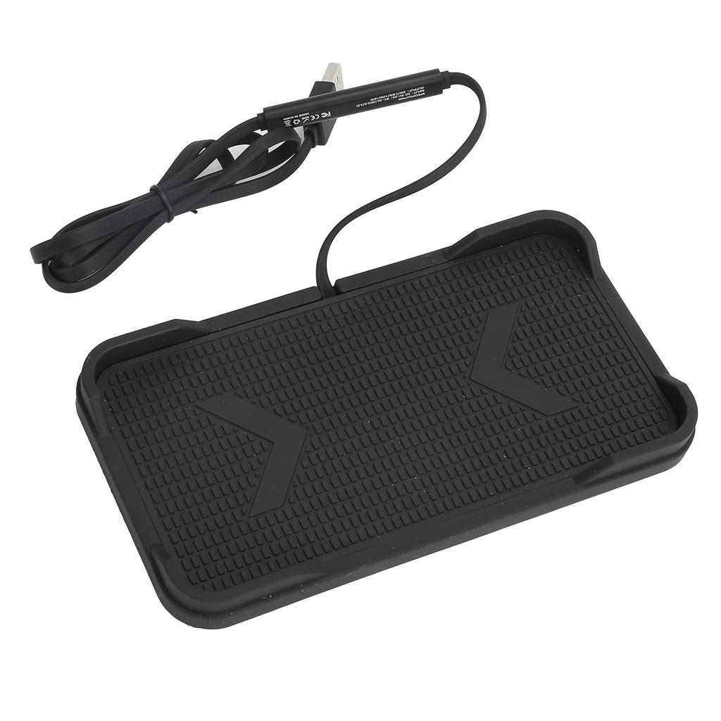 Wireless Car Charger Qi Charging Pad NonSlip 10W 7.5W Fast Wireless Charger Pad for Car