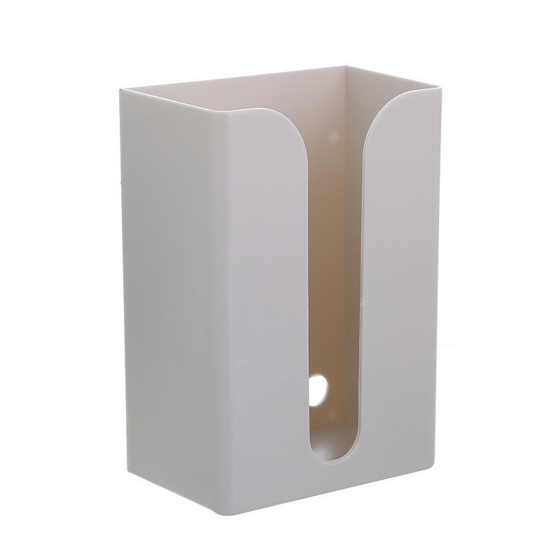 ABS Traceless Wall-Mounted Tissue Box: Creative, Simple, Multi-Functional Plastic Towel Holder серый