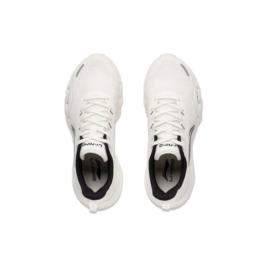 New LiNing Spirituality Breathable Wear Resistant Slip Resistant Low Top Running Shoes Women's White Black ARST046-3