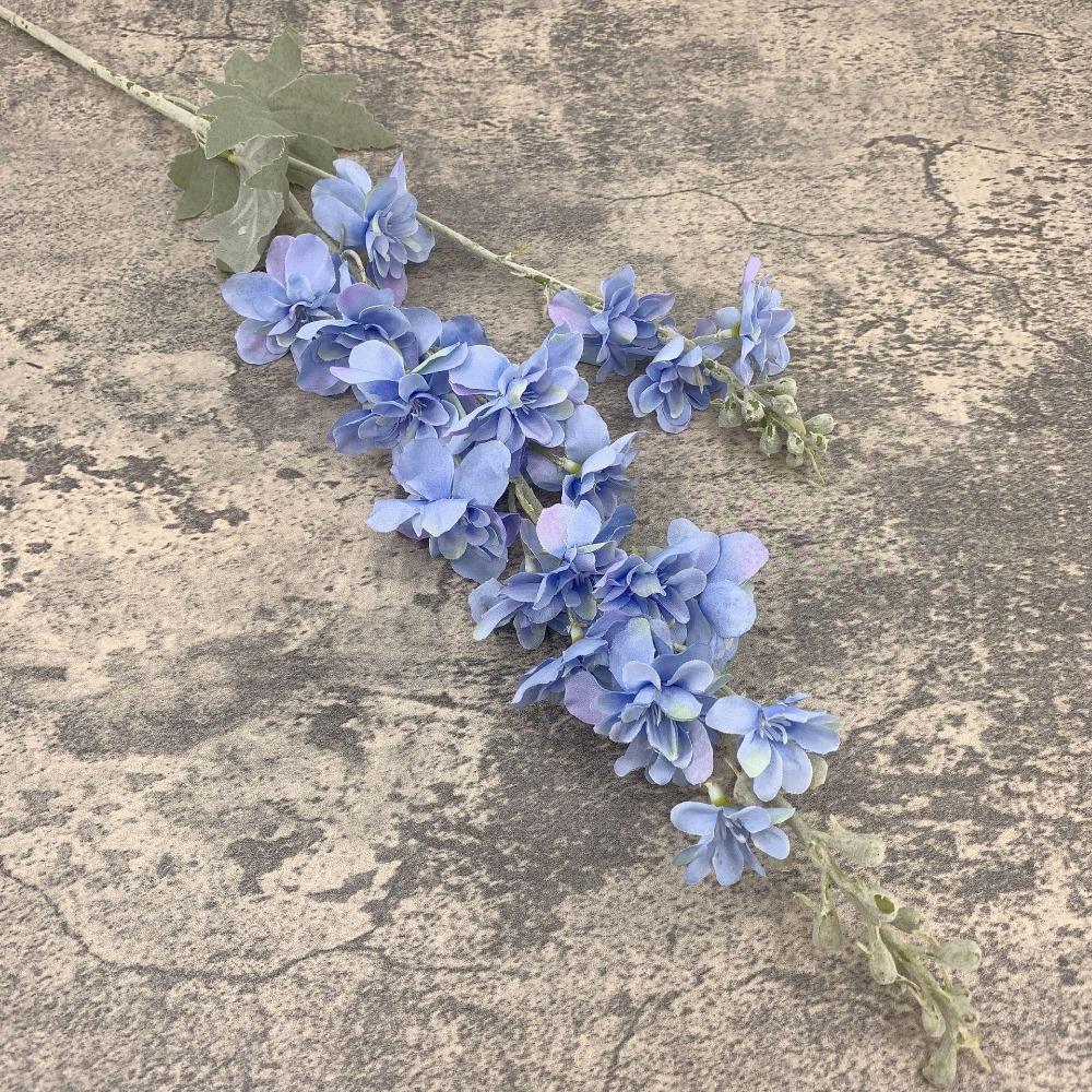 Artificial Flocking Delphinium Simulation Flowers, Wedding Flower Arrangement 2-pronged Large Delphinium Hotel Decoration Fake F