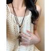 Ethnic Style Pearl Flower Pendant Necklace New Chinese Niche Versatile Collarbone Chain Retro Fashion Temperament Necklace Women