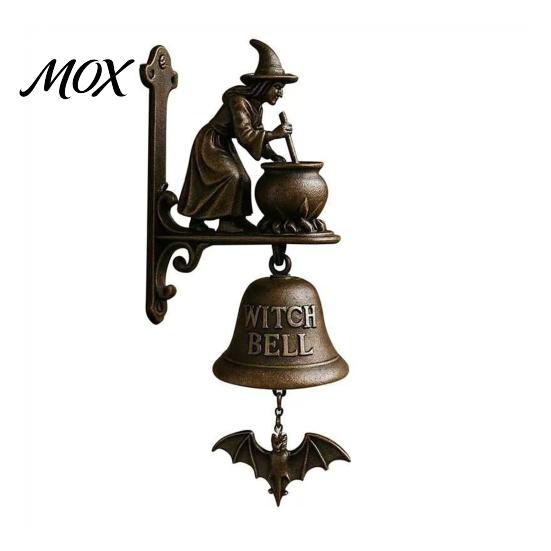 Resin Metal Hanging Bell Christmas Theme Welcome Doorbell, Vintage Door Bell, Decorative Indoor Living Room Decor Wall Mount for Garden Patio