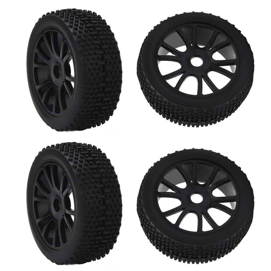 4Pcs RC Rubber Tires 12 Holes Perfect Grip Force Cushioning Function RC Wheel Rim Tires for 18 RC