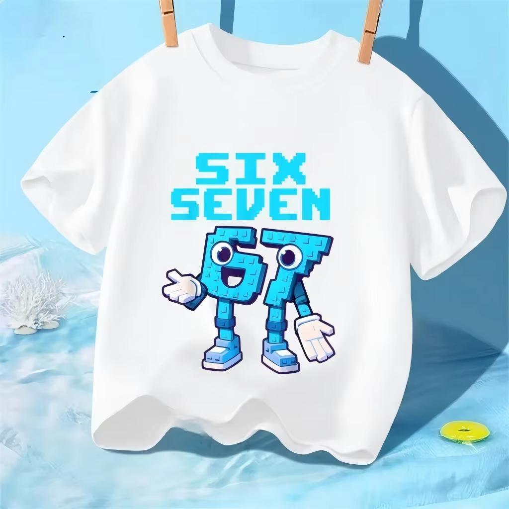 Kids 67 Themed Colorful Print TShirt Soft Cotton Fabric Breathable and Comfortable Ideal for Toddlers and Childrendf0345